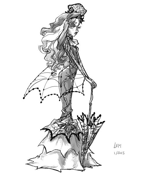540x612 A Few Sketches I Did For The Monster High Draculaura Collector