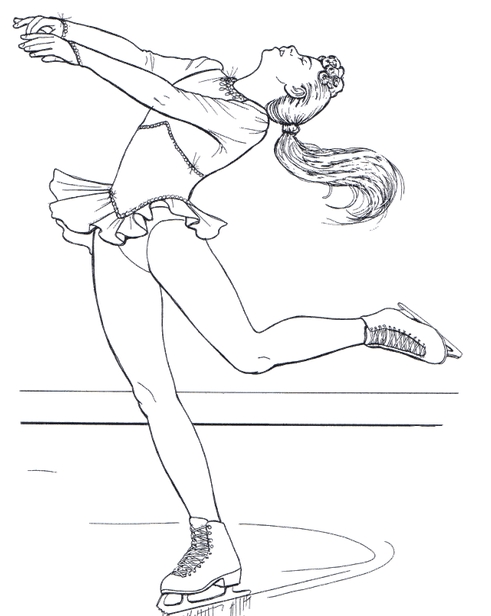 491x616 Figure Skating Coloring Pages Favorite Drawings