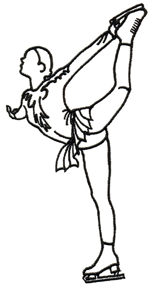 319x600 Girl Figure Skater Embroidery Design Annthegran