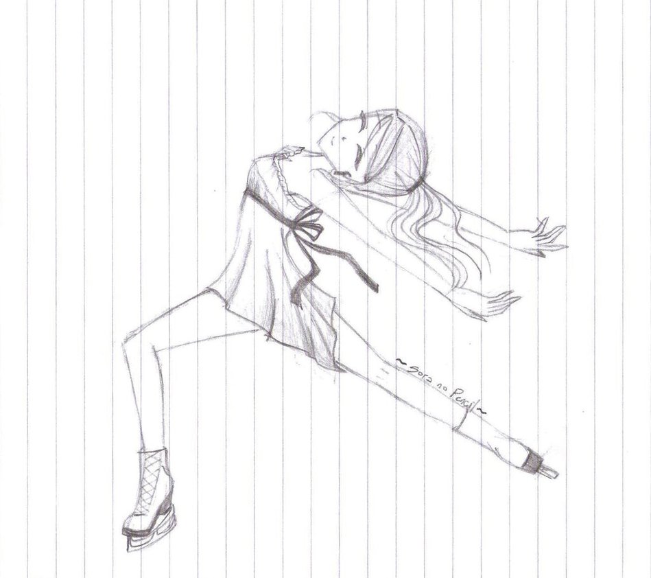 949x842 Ice Skating Girl By Soranopencil