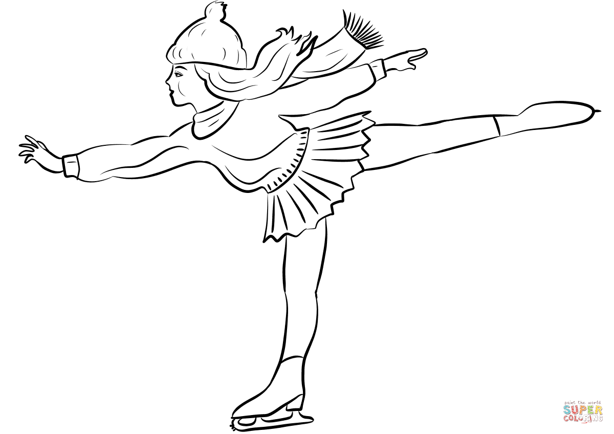 1200x848 Figure Skater Girl Coloring Page Free Printable Coloring Pages
