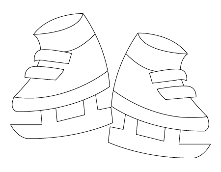 450x350 Ice Skates Coloring Sheet Coloring Drawing