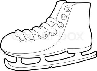 320x236 A Pair Of Skates For Figure Skating. Vector Icon Stock Vector