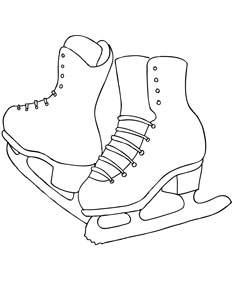 232x300 Figure Ice Skates Coloring Page Educational Stuff