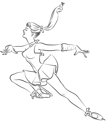 371x480 Ice Skating Ballerina Coloring Page Free Printable Coloring Pages