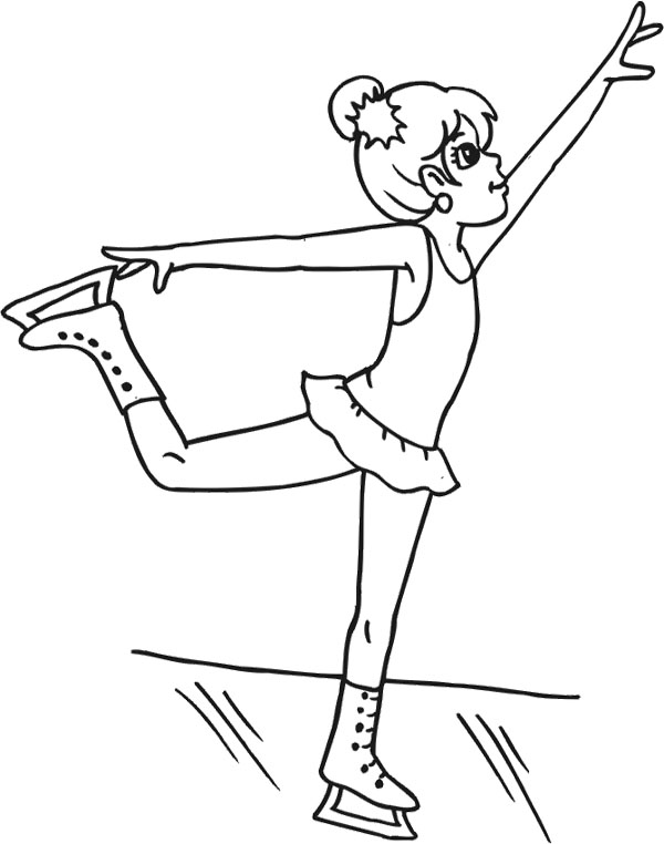 600x762 Ice Skating Coloring Page Ice Skating
