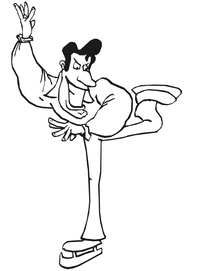 695x900 Figure Skating Coloring Page Male Figure Skater