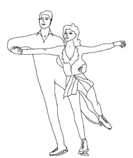 424x506 Figure Skating Coloring Page Amp Coloring Book