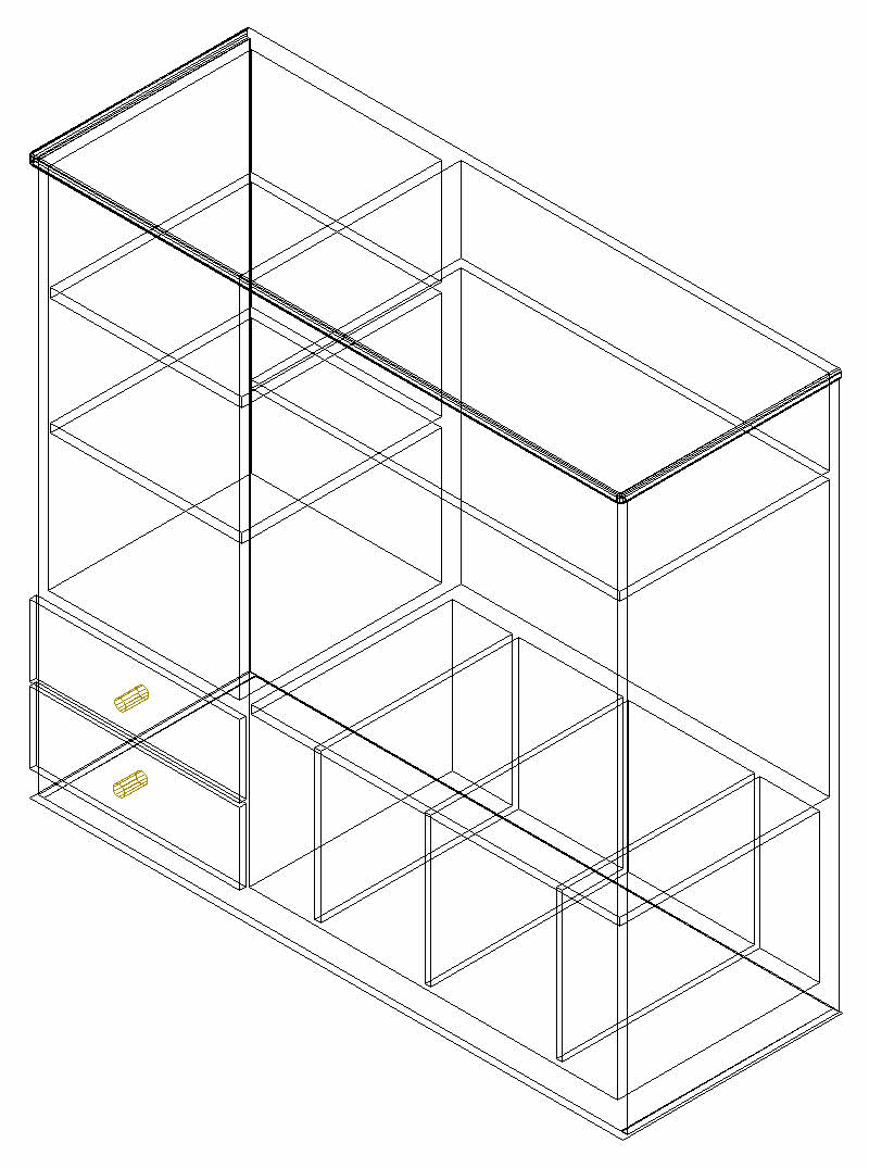 800x1075 A Small File Cabinet 3d Drawing, Autocad Drawing, Autocad Dwg