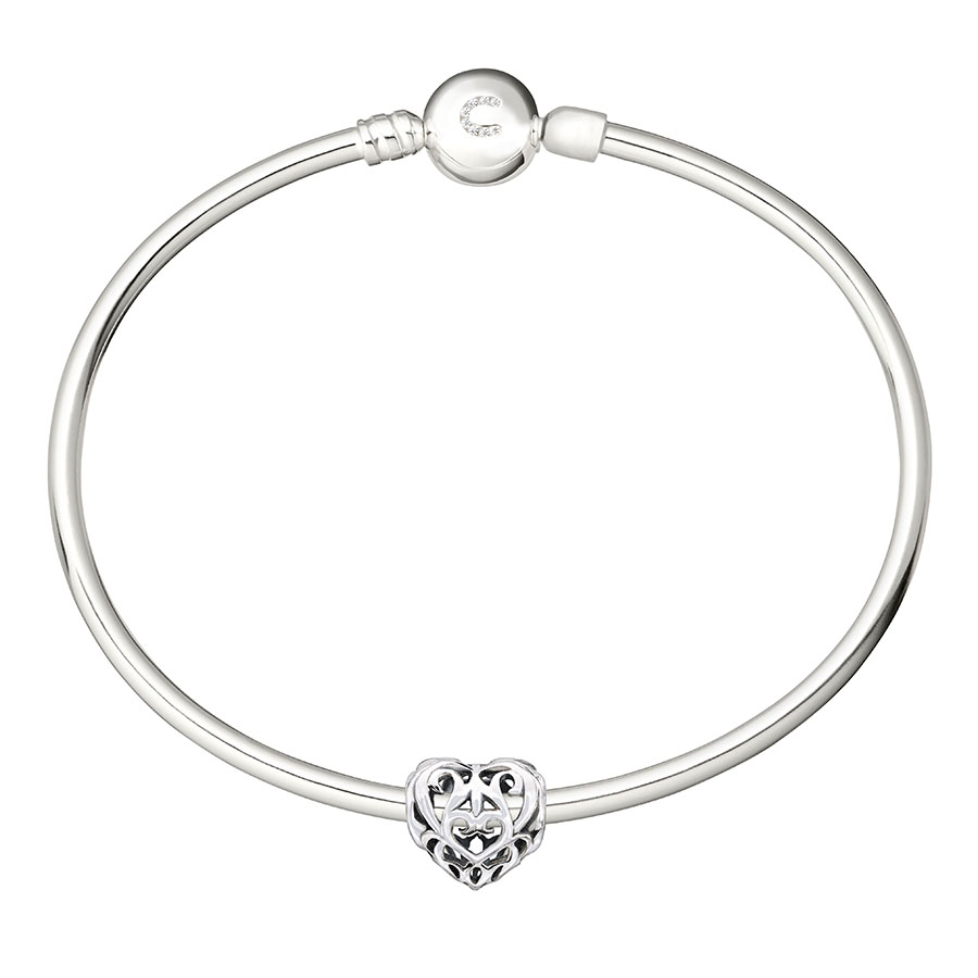 900x900 Filigree Heart Bracelet