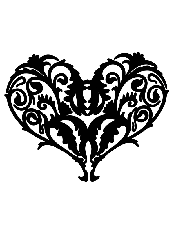 600x800 Filigree Heart Free Clipart