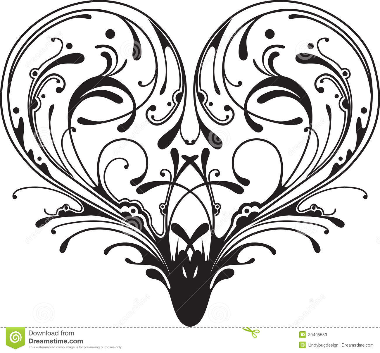 1300x1207 Ornate Heart Filigree Made Many Swirly Shapes 30405553.jpg 1,300