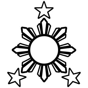 300x300 Philippines Flag Logo Flag Star Pinoy Pinay Custom Vinyl Decal