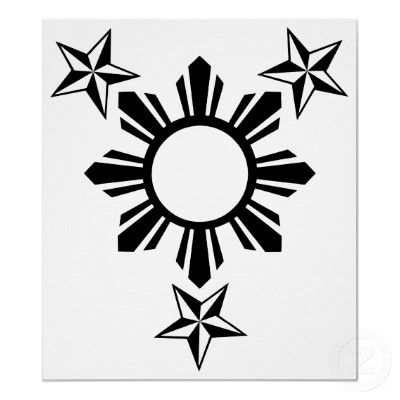 400x400 3 Stars And Sun Poster Filipino, Tattoo And Filipino Tattoos