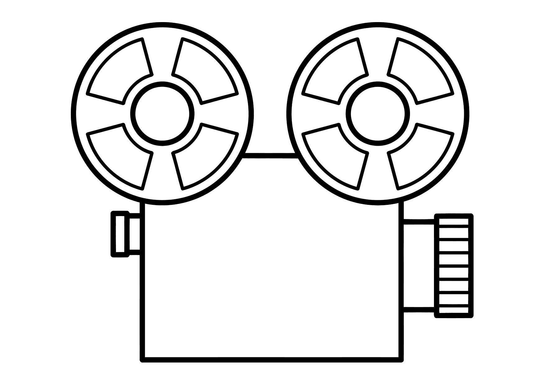 1750x1240 Coloring Page Film Projector