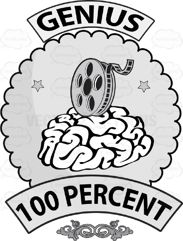 607x800 Seal With Human Brain On Cloud Shaped Background, Banner Above