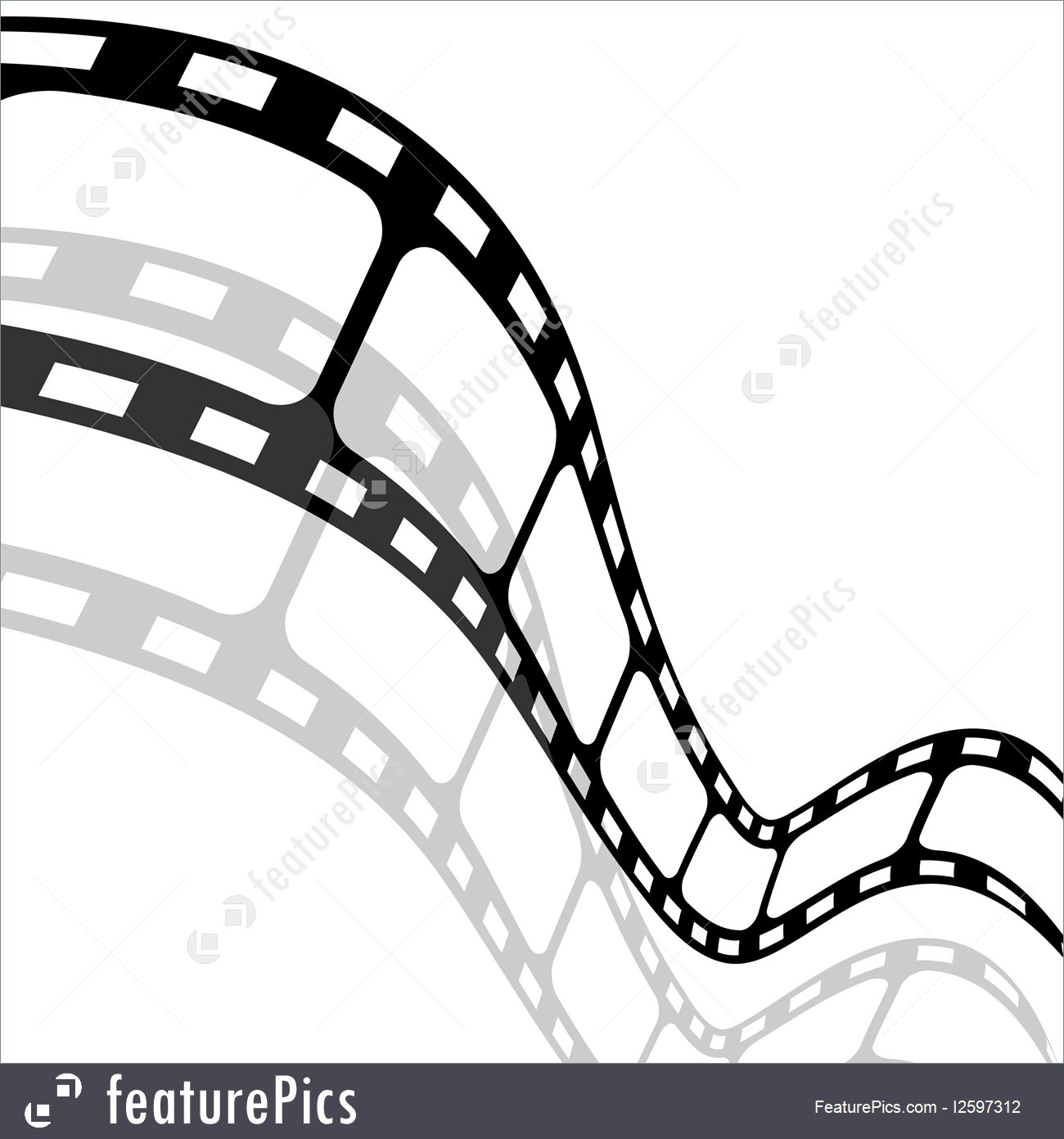 1300x1392 Blank Film Strip Illustration