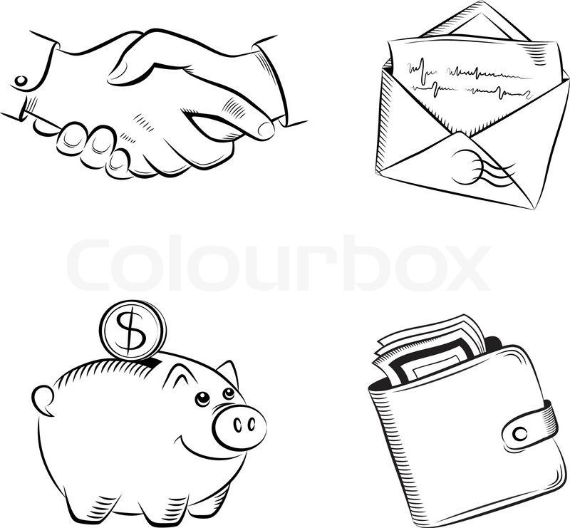 800x741 Business And Finance Vector Set Stock Vector Colourbox