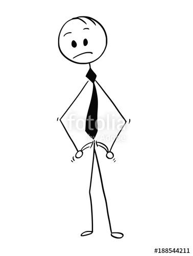 378x500 Cartoon Stick Man Drawing Conceptual Illustration Of Businessman