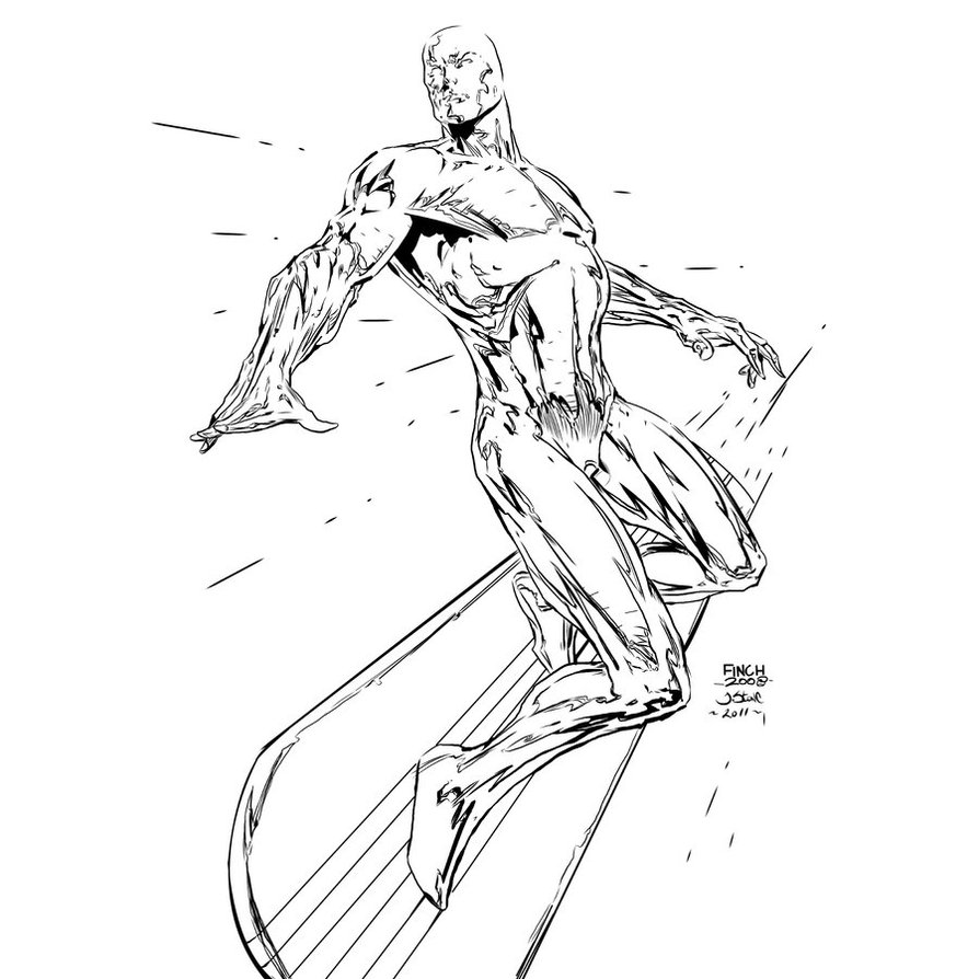 894x894 Silver Surfer Finch My Inks By Jamesleestone