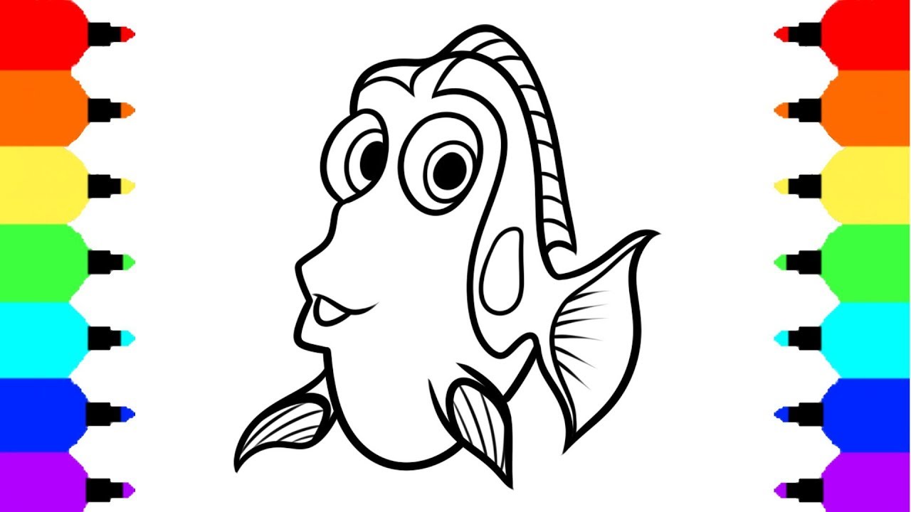 1280x720 How To Draw Dory From Finding Dory And Finding Nemo