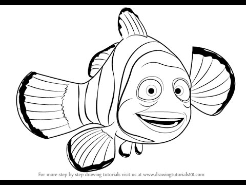 480x360 How To Draw Marlin From Finding Nemo