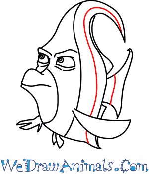 300x350 How To Draw Gill From Finding Nemo