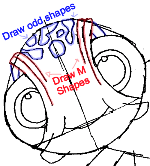 500x554 How To Draw Squirt The Turtle From Finding Nemo With Easy Step By