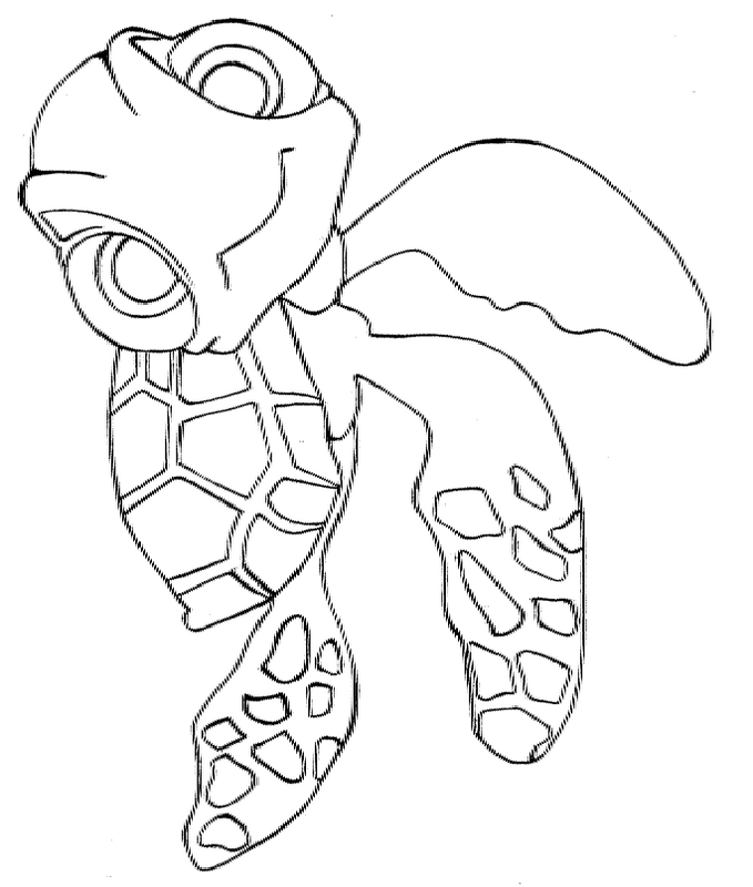 679x800 Finding Nemo Coloring Pages Squirt Templates, Patterns