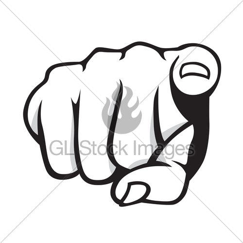 500x500 Pointing Finger Gl Stock Images