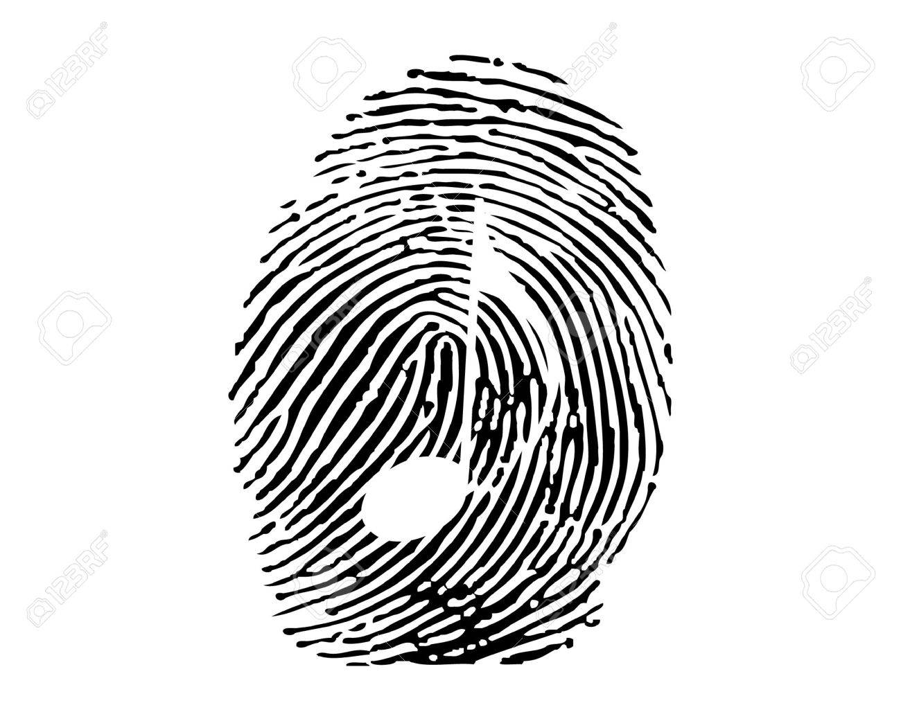 1300x1041 Fingerprint With Music Note Royalty Free Cliparts, Vectors,