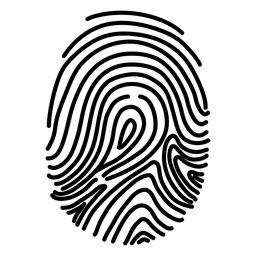 256x256 Red Fingerprint Stroke Illustration