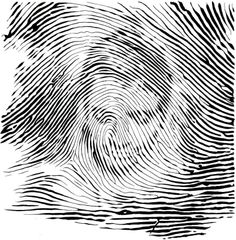 236x240 This Is The Artist's Fingerprint In A Copper Colour On Black