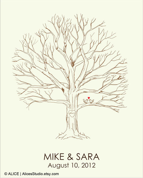 480x600 Canvas Wedding Tree Guest Book