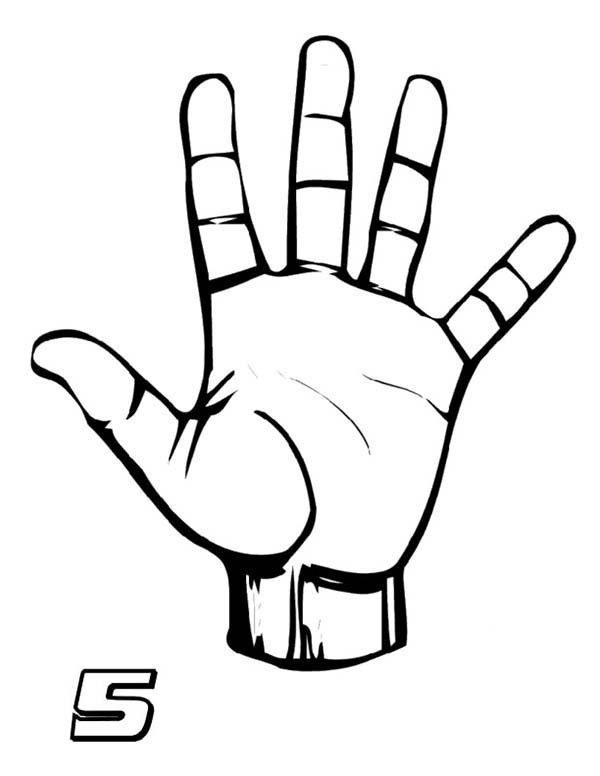 600x776 Fingers Coloring Pages