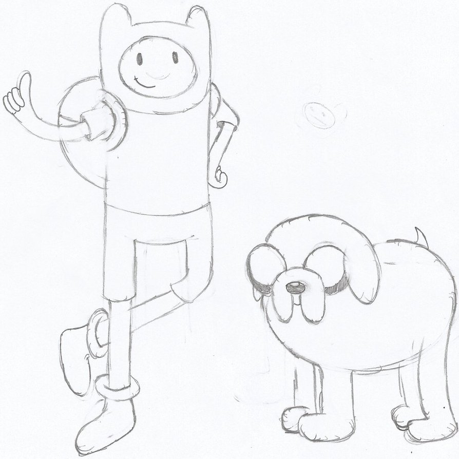894x894 Finn And Jake Sketch By Sonicdude645