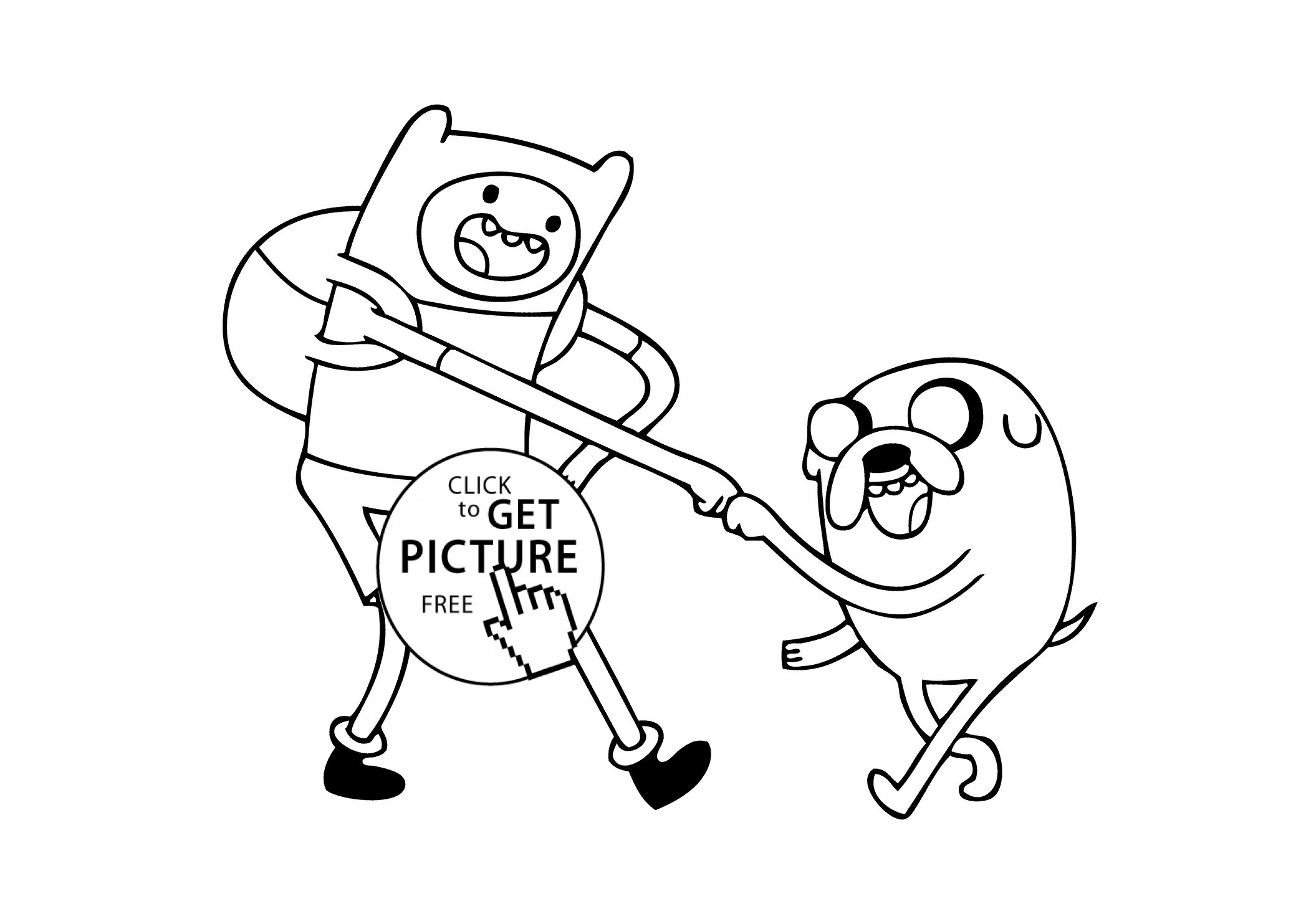 2079x1483 Finn And Jake Cartoons Coloring Pages For Kids, Printable Free
