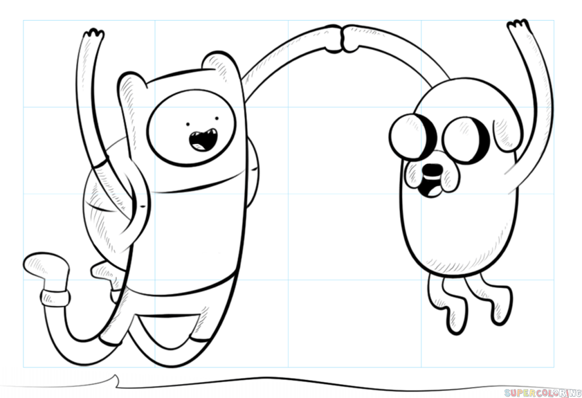 841x575 How To Draw Jake And Finn Step By Step Drawing Tutorials