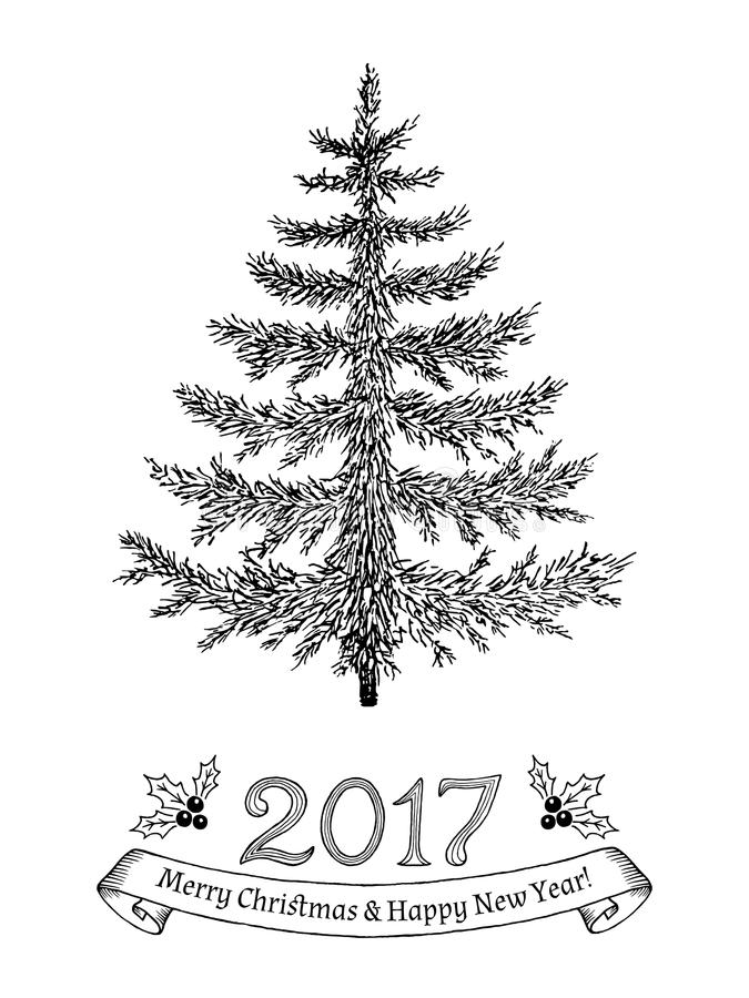 675x900 Tree New Year Drawings Merry Christmas Amp Happy New Year 2018 Quotes