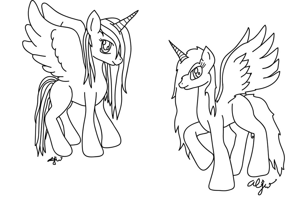 977x669 Fire And Ice Alicorns