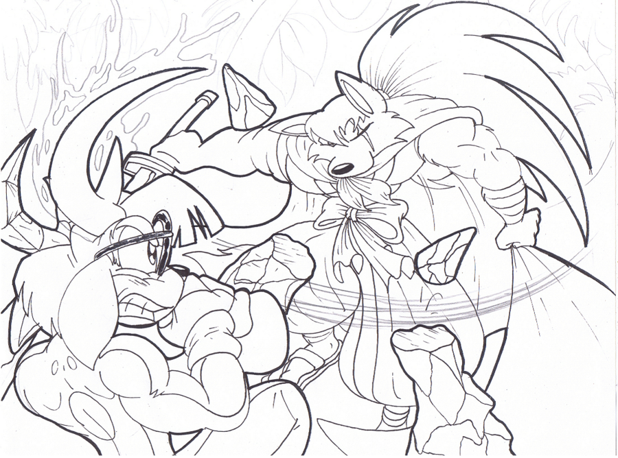 900x668 Fire And Ice Vs Katana. By Virus 20