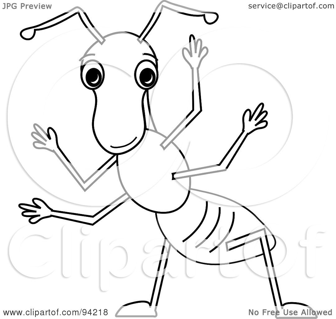 1080x1024 Royalty Free (Rf) Clipart Illustration Of A Friendly Outlined