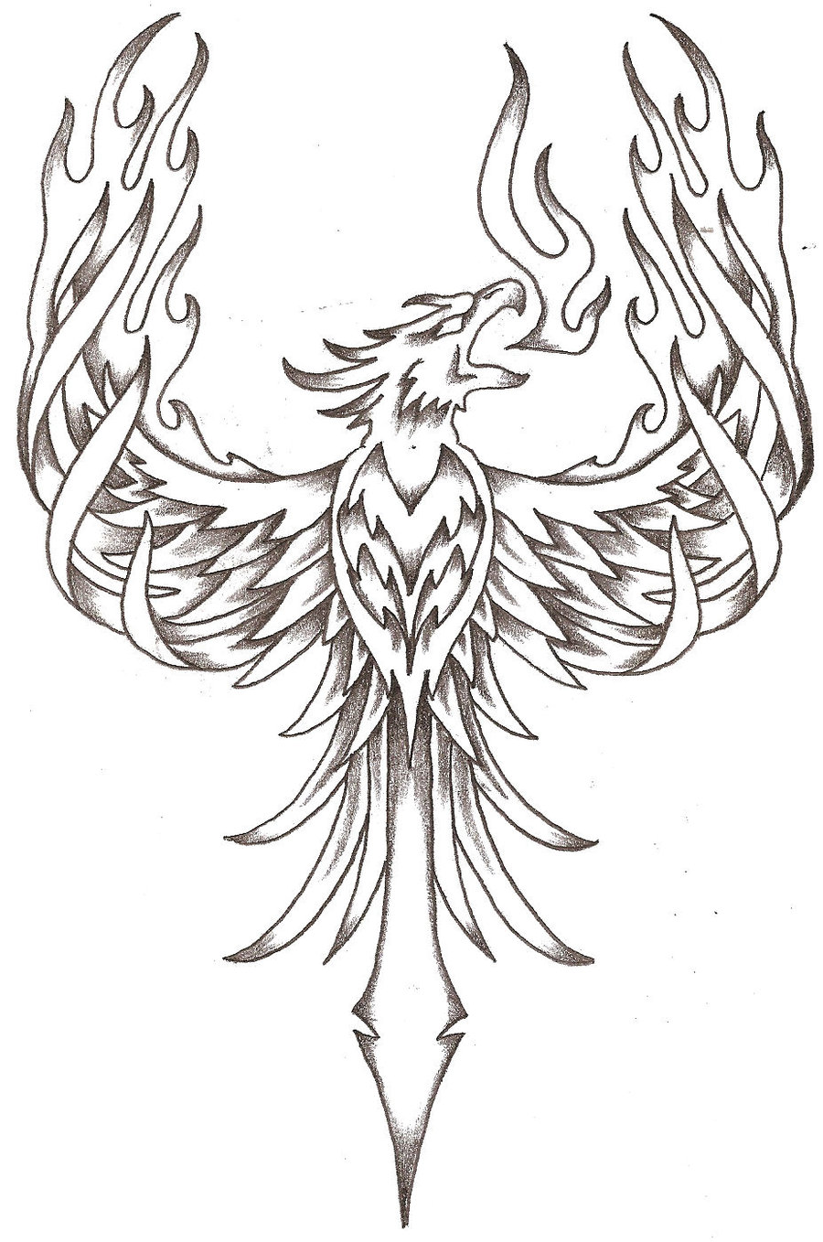 900x1358 Phoenix Tattoos Phoenix Firebird By Thelob