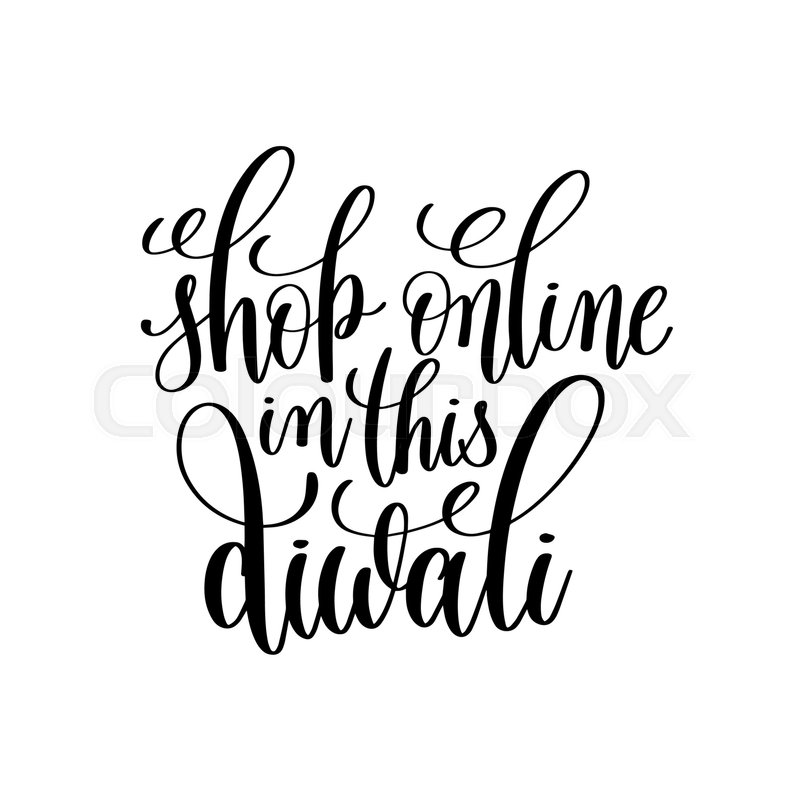 800x800 Shop Online In This Diwali Black Calligraphy Hand Lettering Text
