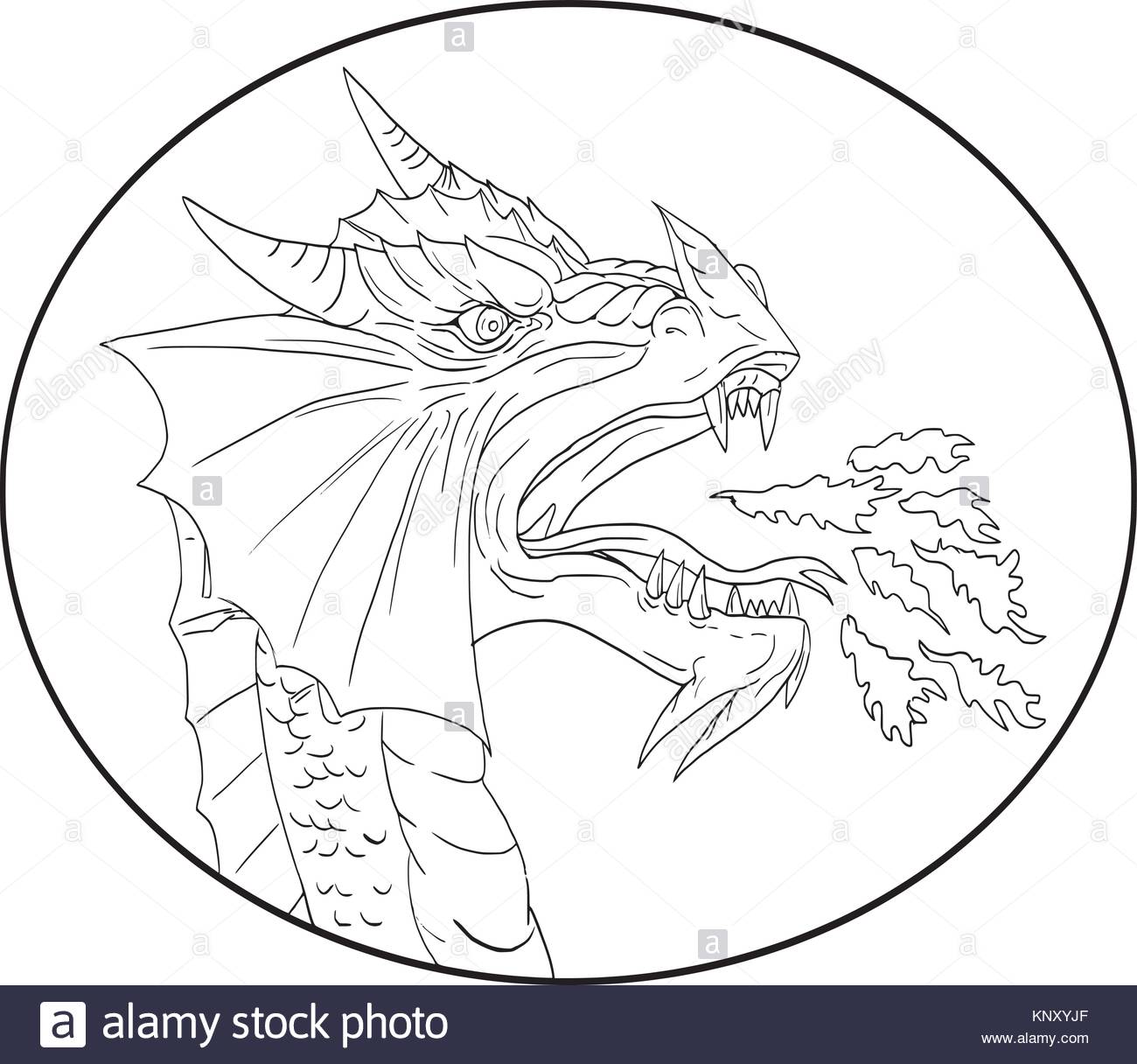 1300x1216 Drawing Sketch Style Illustration Of A Dragon Breathing Fire