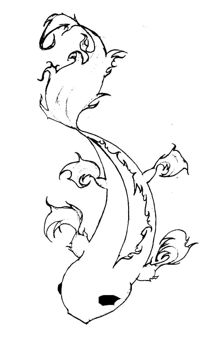 846x1354 Fire Koi Fish Tattoo Design By Nekoyashiki