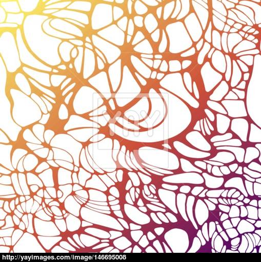 509x512 Vector Color Hand Drawing Wave Sunny Background. Gradient Abstract