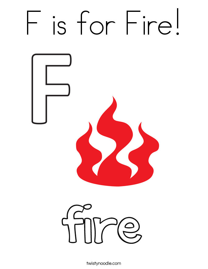 685x886 F Is For Fire Coloring Page