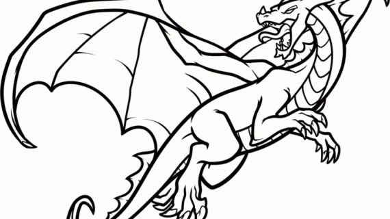 570x320 Simple Dragon Drawing