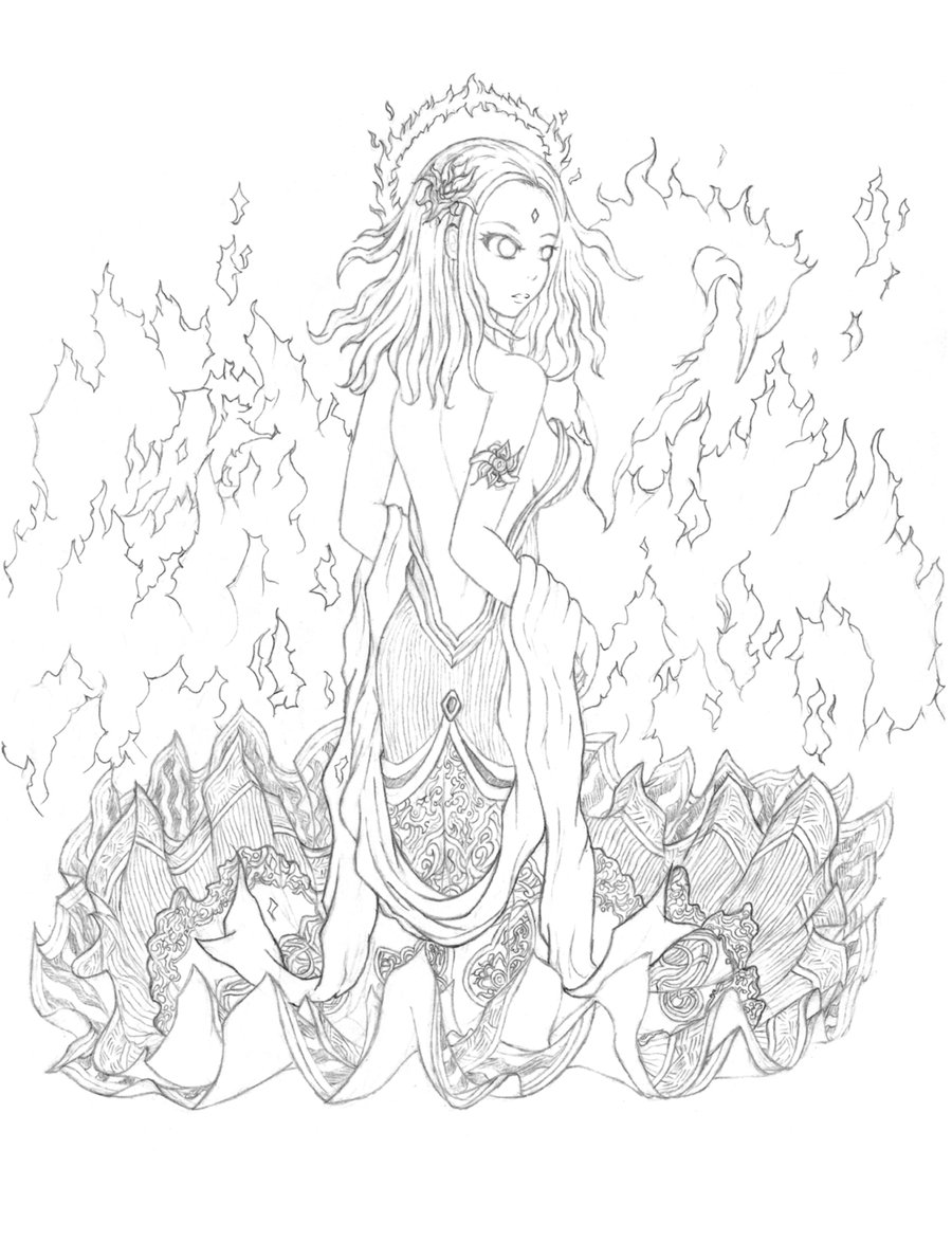 900x1190 Fire Goddess By Bladepso